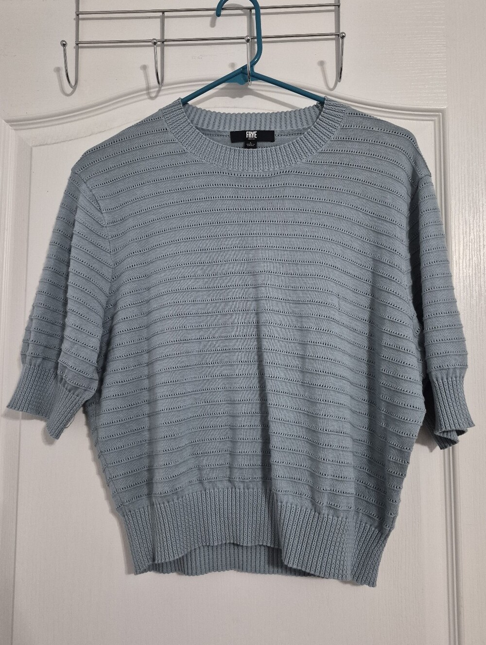 Frye Light Blue Knit Crewneck Pullover